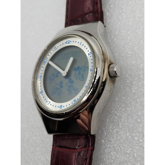 Motion Animation LCD Mickey Mouse Disney Rotating animated hidden lugs VTG watch - Picture 5 of 12